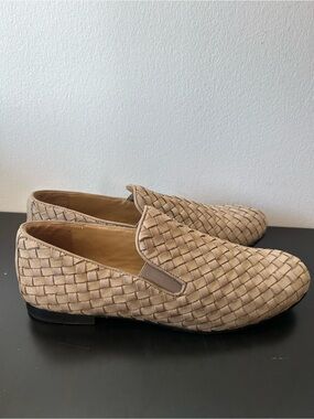 Robert Zur Women 11M Woven Leather Loafers Shoes